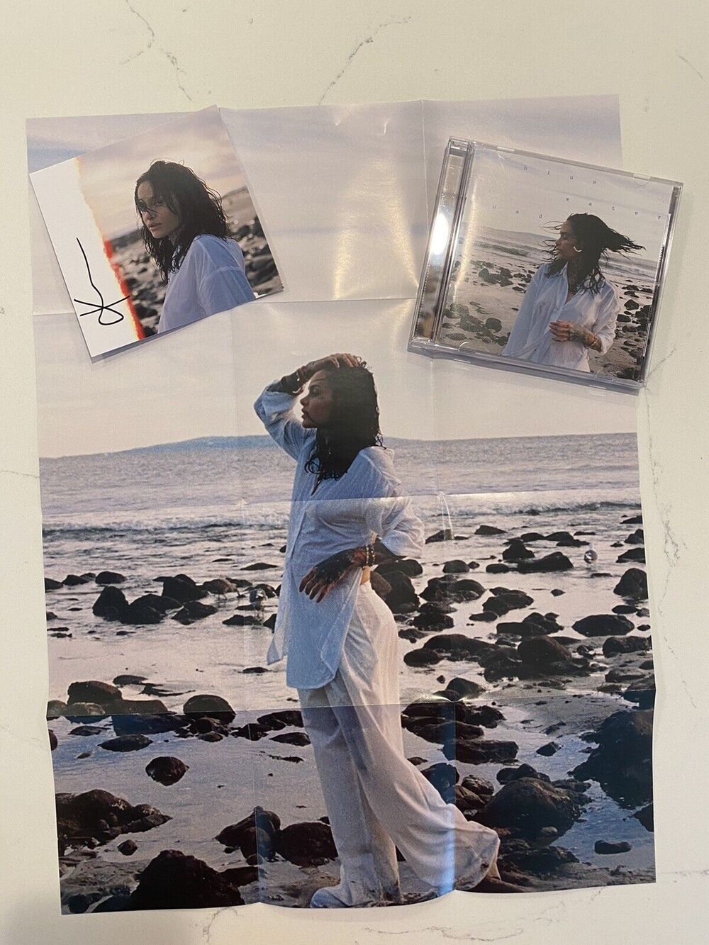 Kehlani - Blue Water Road Autographed/Signed CD With Poster ✍️